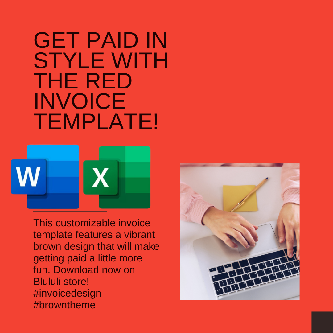Red Invoice Template - Small Business Solution