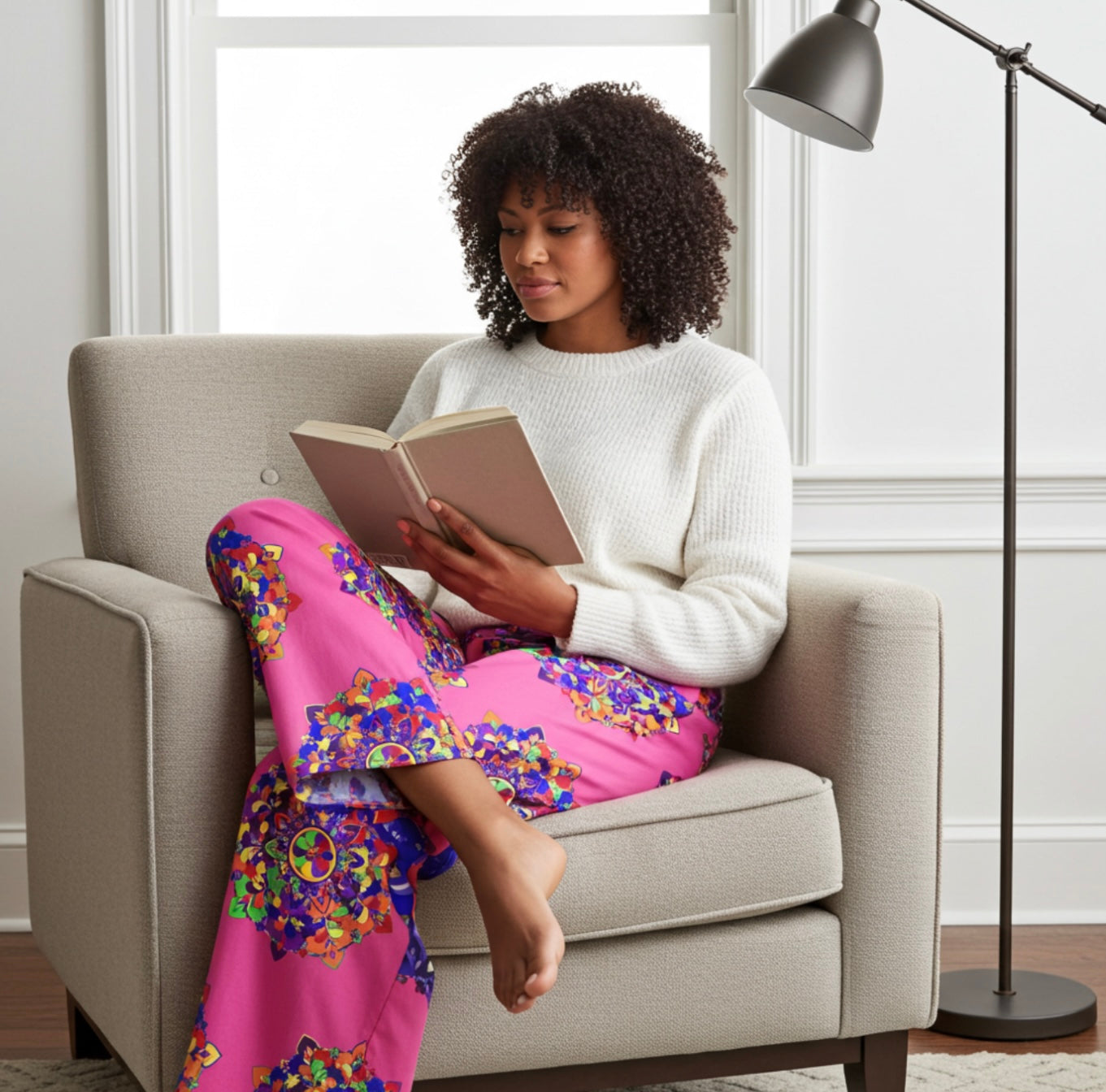Pink Mandala Pajama Pants – Vibrant Sleep & Loungewear for Women