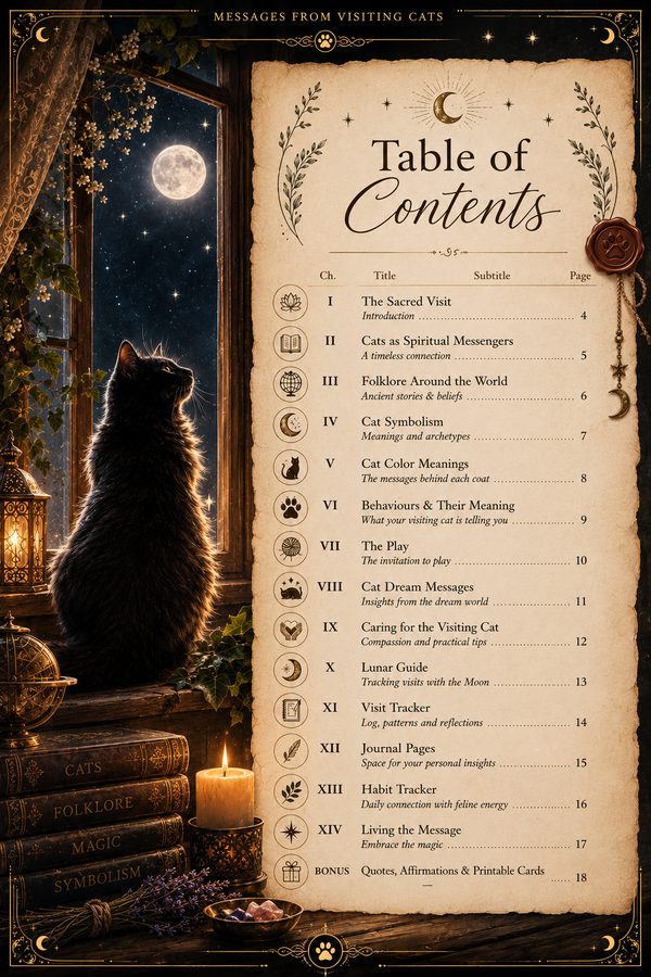 Messages from Visiting Cats — Illustrated Gift Book & Journal (PDF Download)