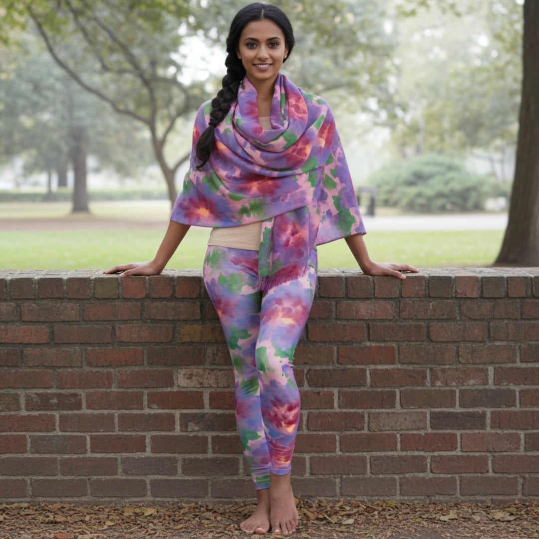 Light Watercolor Scarf – Soft Fashion Accessory for All Seasons