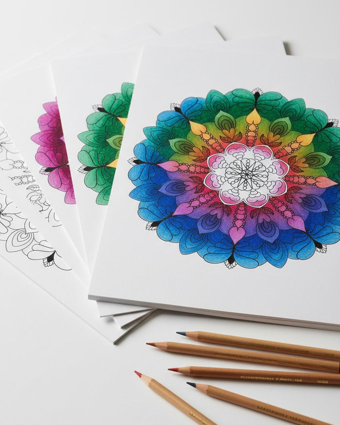 Mandala Coloring Pages - 16 Unique Hand-Drawn Designs PDF