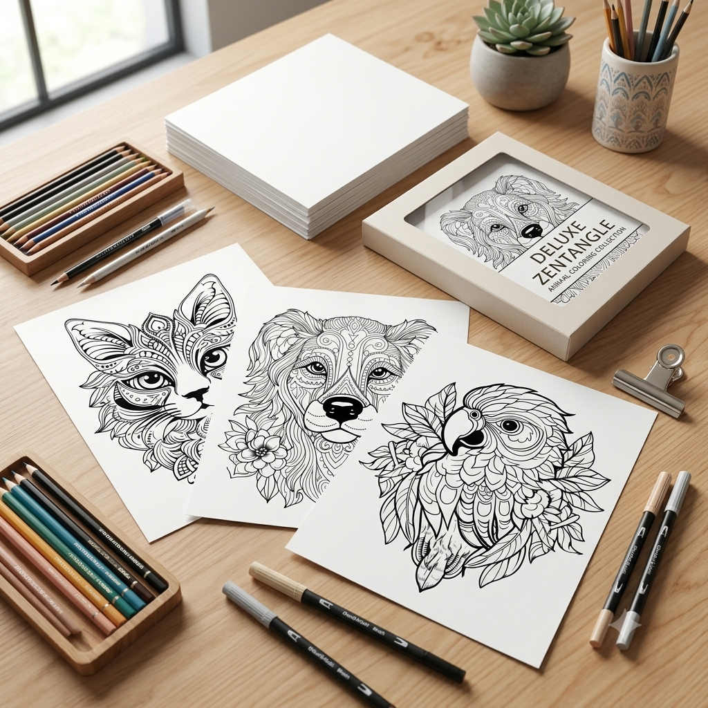 Blululi Mandala Art Animals Coloring Pages - 30 diseños únicos PDF