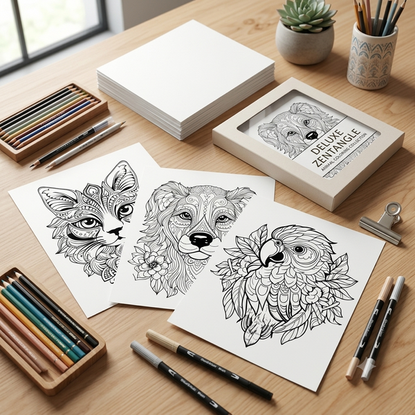 Blululi Mandala Art Animals Coloring Pages - 30 Unique Designs PDF