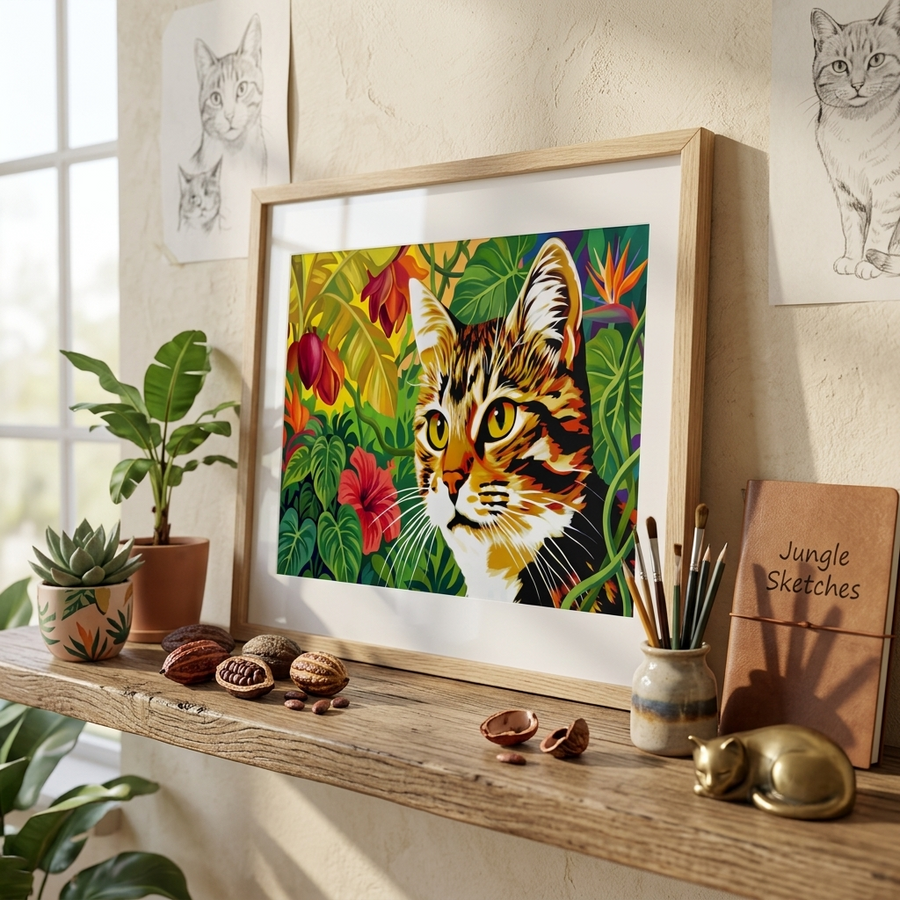 Cat Jungle Poster - Orizzontale
