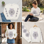 Felpa Mandala "Mamma Potente" in Morbide Tonalità Pastello