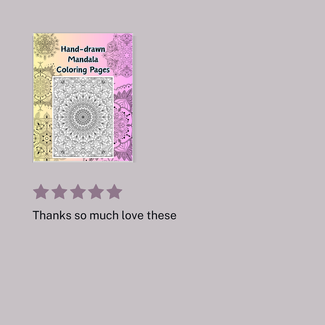 Hand-Drawn Mandala Coloring Pages Volume 6 PDF