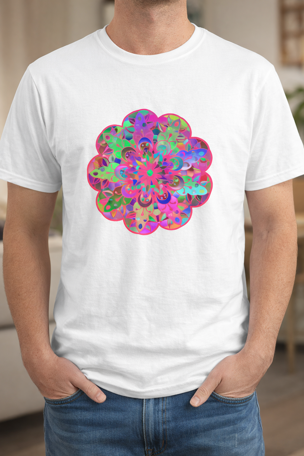Mandala Art Mindfulness Tee With Lush Colorful Design