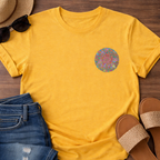Spiritual Balance Mandala T-Shirt in Earthy Tones and Patterns
