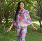 Watercolor Leggings & Scarf Set – Matching Artistic Women’s Outfit