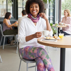 Watercolor Leggings & Scarf Set – Matching Artistic Women’s Outfit