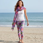 Watercolor Leggings & Scarf Set – Matching Artistic Women’s Outfit