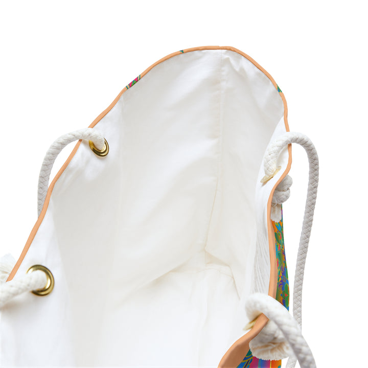 Mandala Pattern Weekender Bag in Deep Blues and Greens for Travel