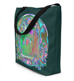 Enchanting Nature Scene Tote Bag with Lush Green Accents