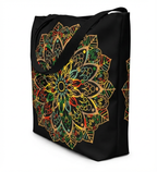 Mandala Inspired Tote Bag with Intricate Design and Bold Hues