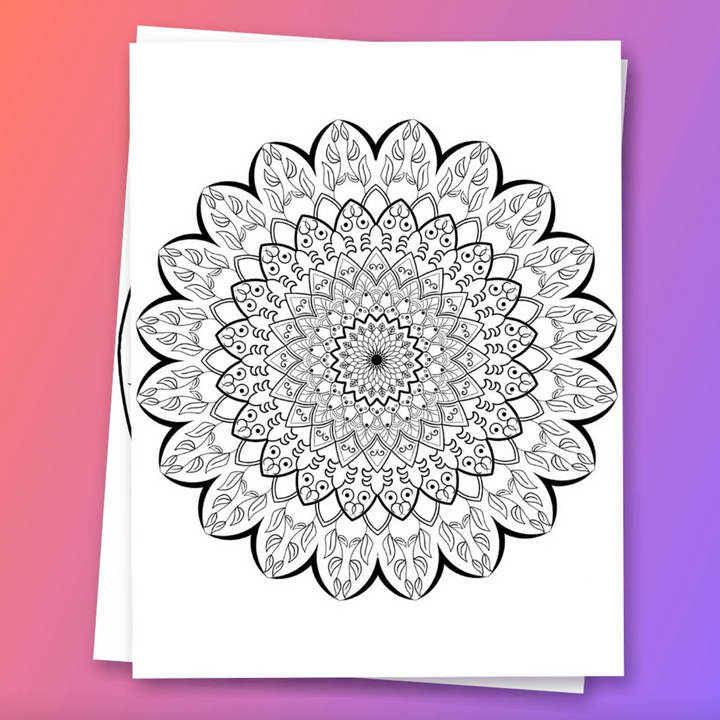 Advanced Mandala Coloring Pages – 16 Designs for Pencil, Marker & Watercolor (PDF) by Blululi