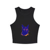 Abstract Blue Cat Watercolor Racerback Tank Top Tank Top - Blululi