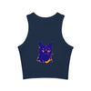 Abstract Blue Cat Watercolor Racerback Tank Top Tank Top - Blululi