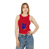 Abstract Blue Cat Watercolor Racerback Tank Top Tank Top - Blululi