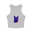 Abstract Blue Cat Watercolor Racerback Tank Top Tank Top - Blululi