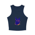 Abstract Blue Cat Watercolor Racerback Tank Top Tank Top - Blululi