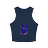 Abstract Blue Cat Watercolor Racerback Tank Top Tank Top - Blululi