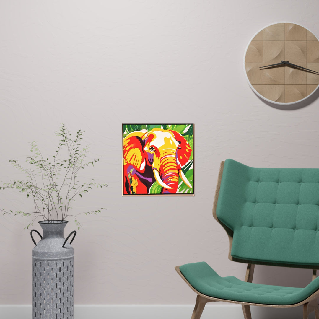 Abstract Elephant Art Print - Colorful Savanna Poster - Blululi