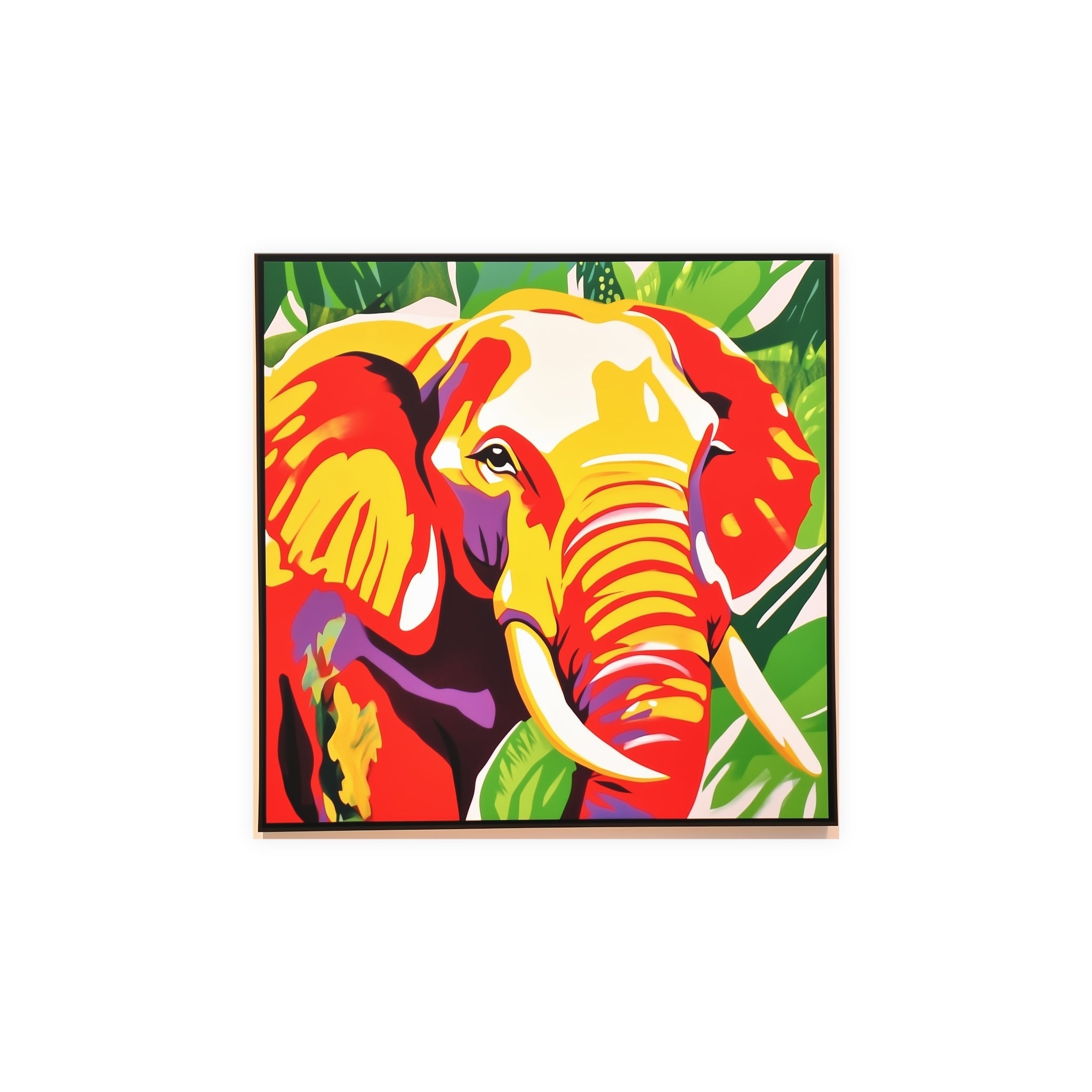 Abstract Elephant Art Print - Colorful Savanna Poster - Blululi