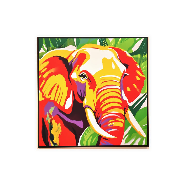 Abstract Elephant Art Print - Colorful Savanna Poster - Blululi