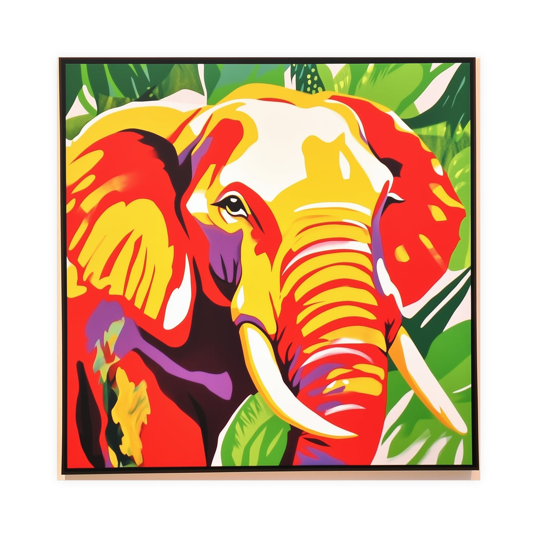 Abstract Elephant Art Print - Colorful Savanna Poster - Blululi