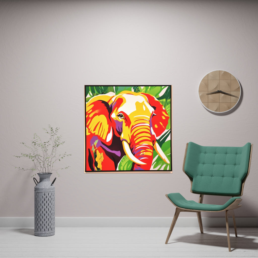 Abstract Elephant Art Print - Colorful Savanna Poster - Blululi