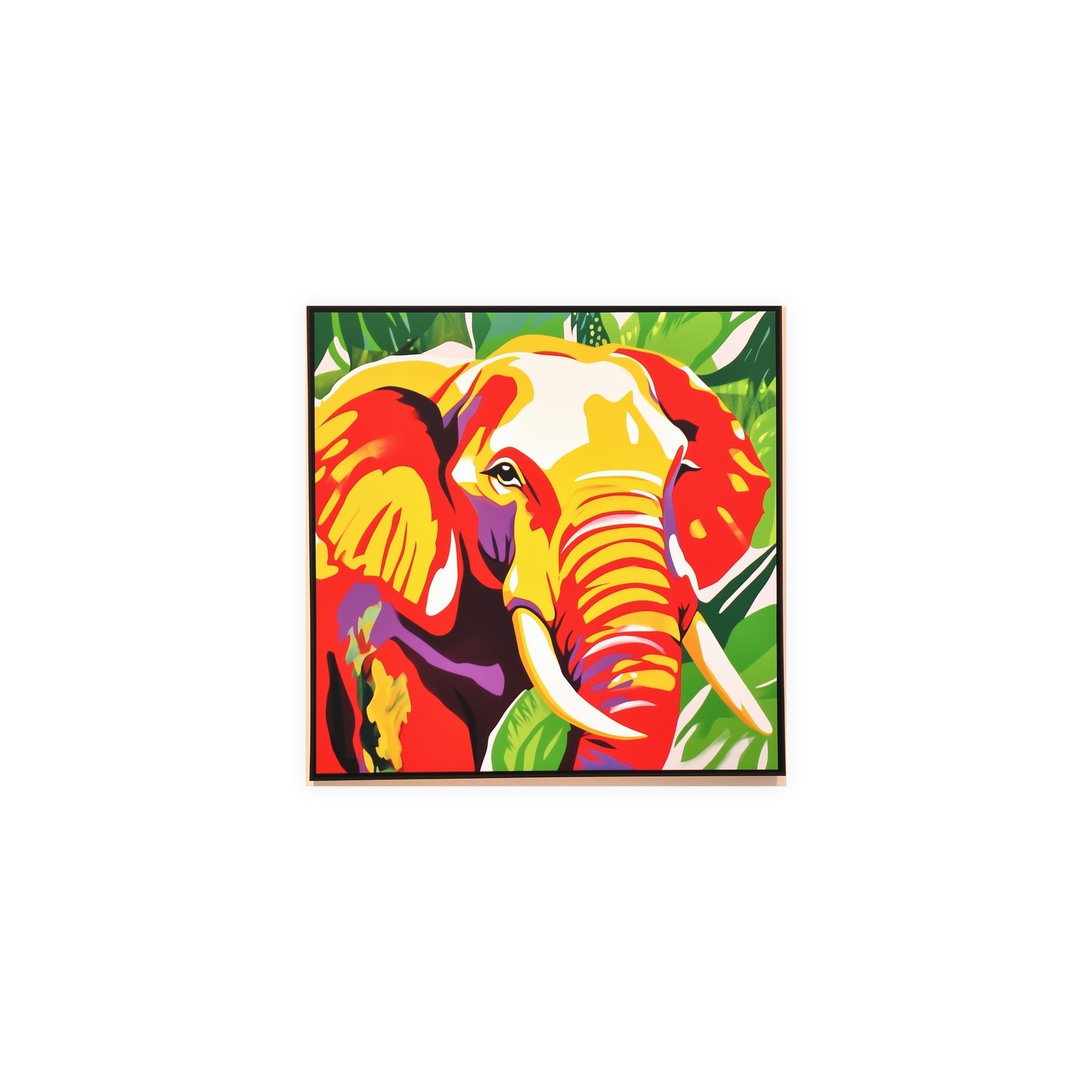 Abstract Elephant Art Print - Colorful Savanna Poster - Blululi