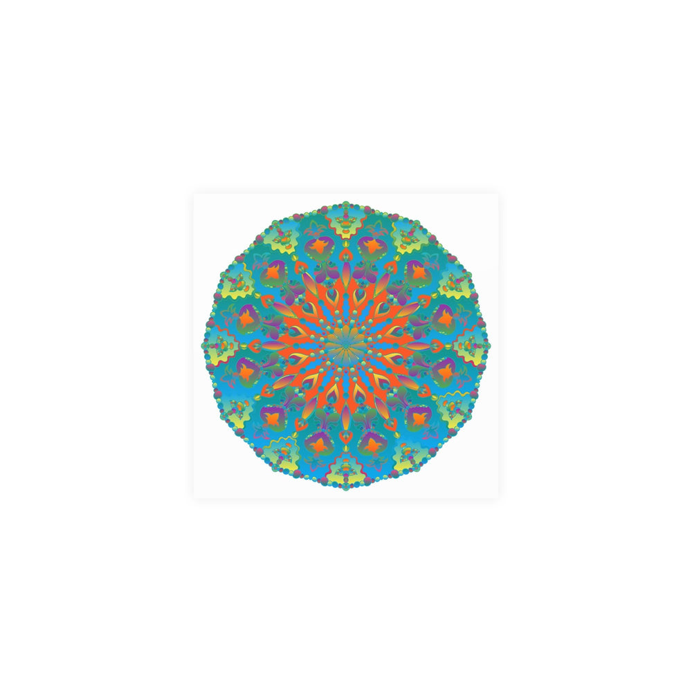 Abstract Geometric Mandala Poster - Colorful Art Print Poster - Blululi