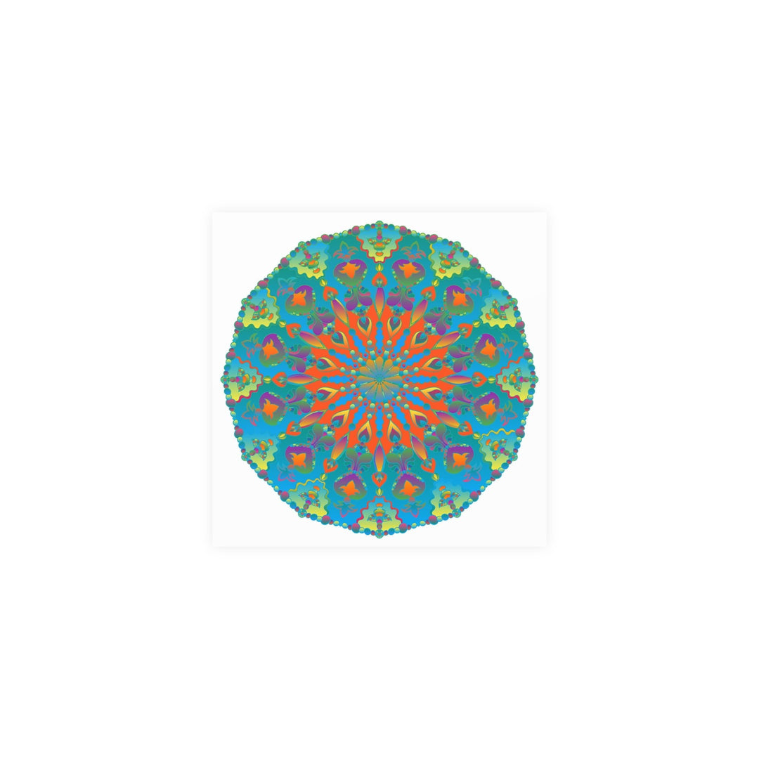 Abstract Geometric Mandala Poster - Colorful Art Print Poster - Blululi