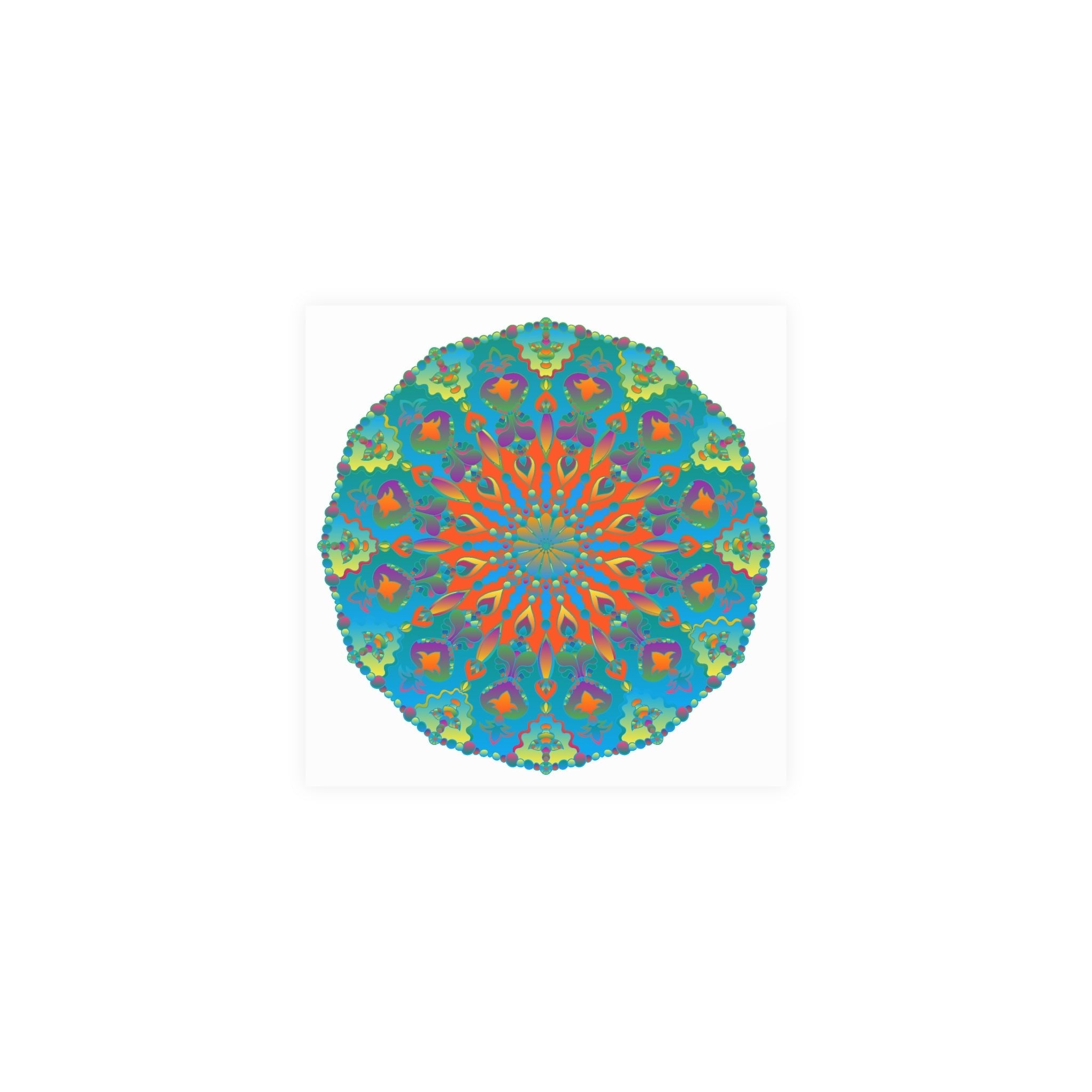Abstract Geometric Mandala Poster - Colorful Art Print Poster - Blululi