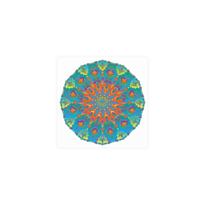 Abstract Geometric Mandala Poster - Colorful Art Print Poster - Blululi