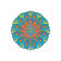 Abstract Geometric Mandala Poster - Colorful Art Print Poster - Blululi
