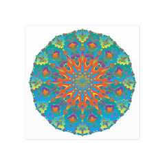 Abstract Geometric Mandala Poster - Colorful Art Print Poster - Blululi