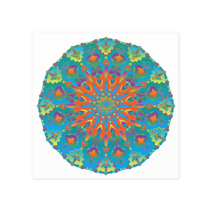 Abstract Geometric Mandala Poster - Colorful Art Print Poster - Blululi