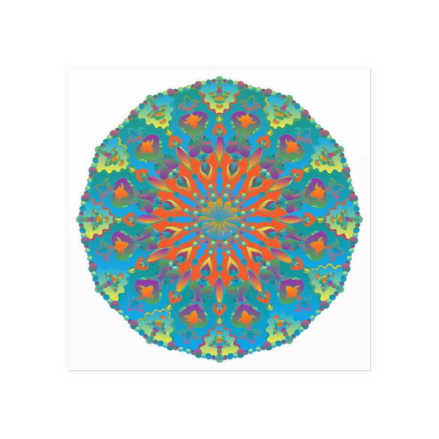Abstract Geometric Mandala Poster - Colorful Art Print Poster - Blululi