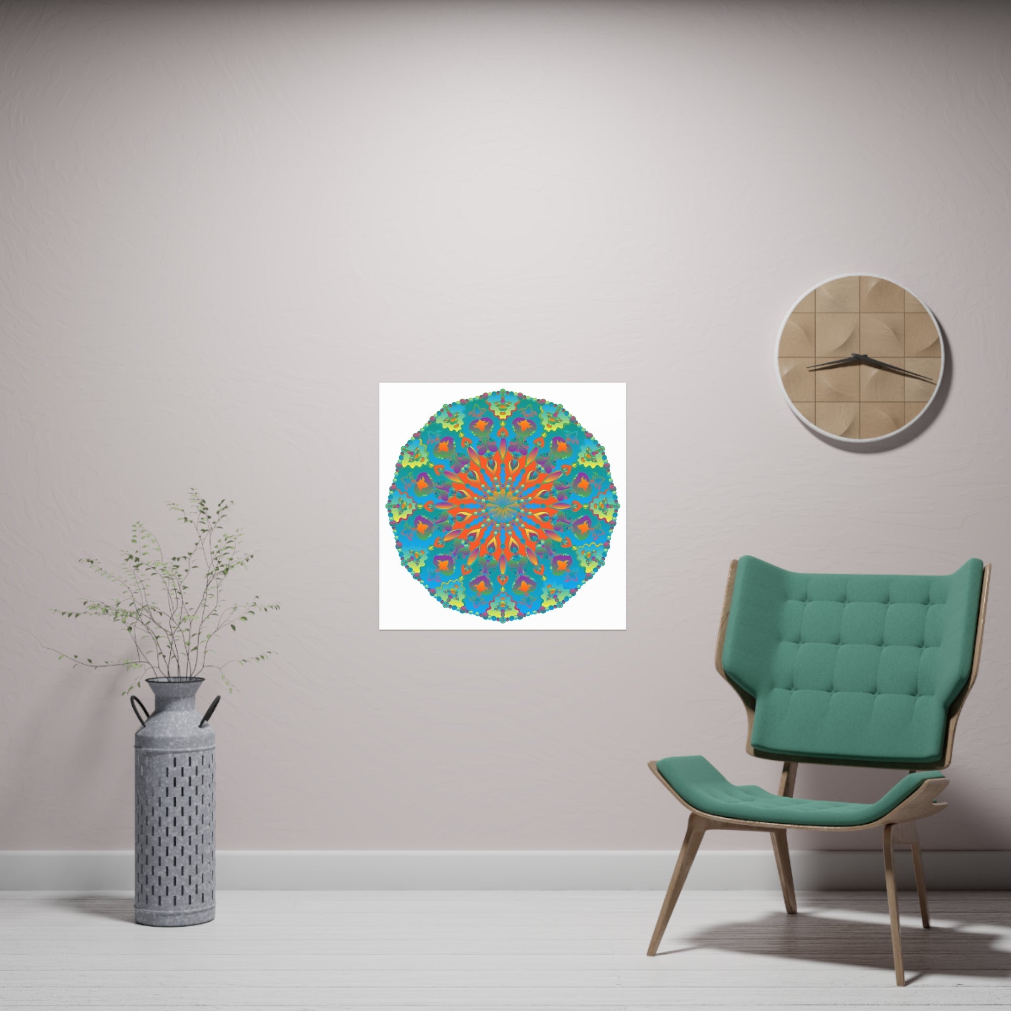 Abstract Geometric Mandala Poster - Colorful Art Print Poster - Blululi