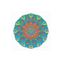 Abstract Geometric Mandala Poster - Colorful Art Print Poster - Blululi