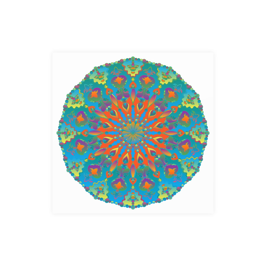 Abstract Geometric Mandala Poster - Colorful Art Print Poster - Blululi