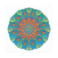Abstract Geometric Mandala Poster - Colorful Art Print Poster - Blululi