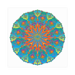 Abstract Geometric Mandala Poster - Colorful Art Print Poster - Blululi