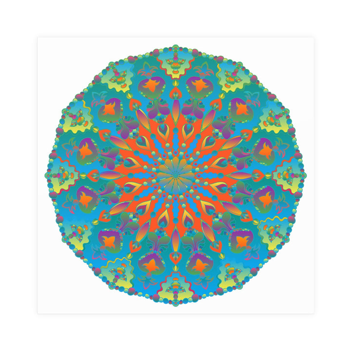 Abstract Geometric Mandala Poster - Colorful Art Print Poster - Blululi