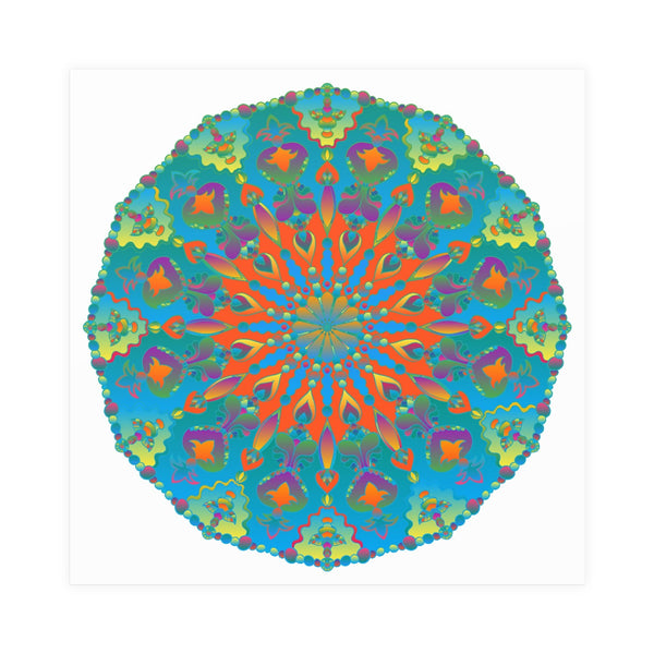 Abstract Geometric Mandala Poster - Colorful Art Print Poster - Blululi