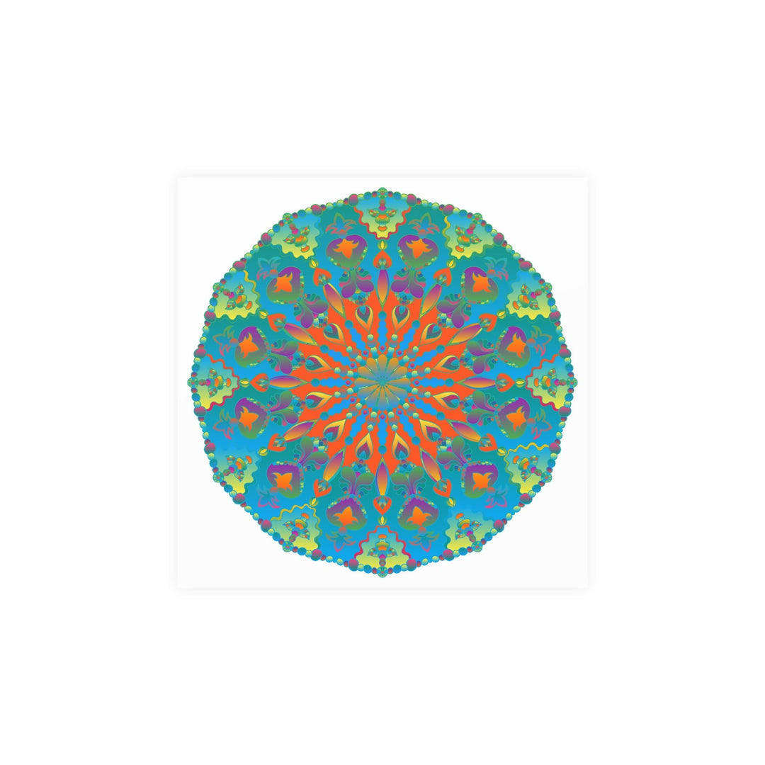 Abstract Geometric Mandala Poster - Colorful Art Print Poster - Blululi