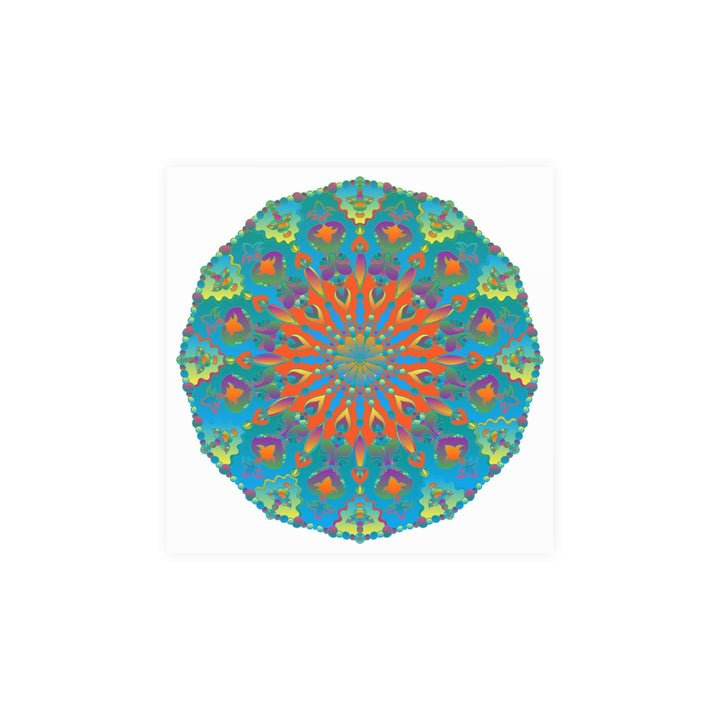 Abstract Geometric Mandala Poster - Colorful Art Print Poster - Blululi