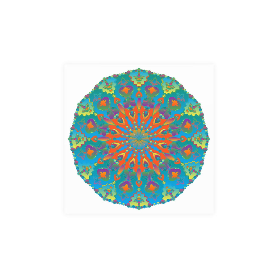 Abstract Geometric Mandala Poster - Colorful Art Print Poster - Blululi