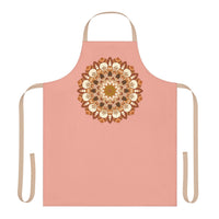 Apricot Mandala Apron - Hand Drawn Art All Over Prints - Blululi